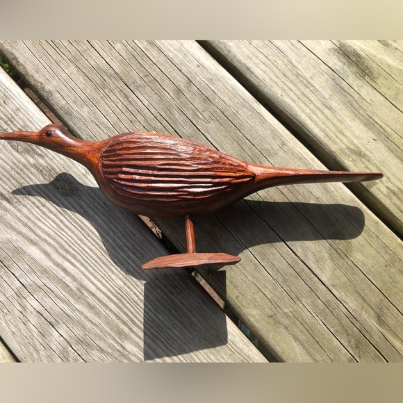 2 Vintage Wood Carvings Birds Sculptures Mahogany / Jamaica Folk Art - Picture 3 of 14